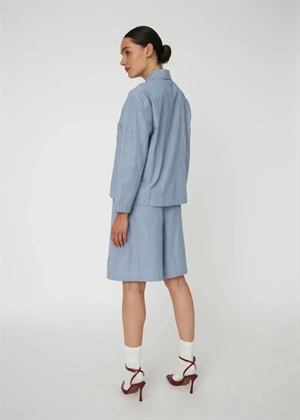 Striped anchor embroidered skjorte Blue Stripes Stella Nova